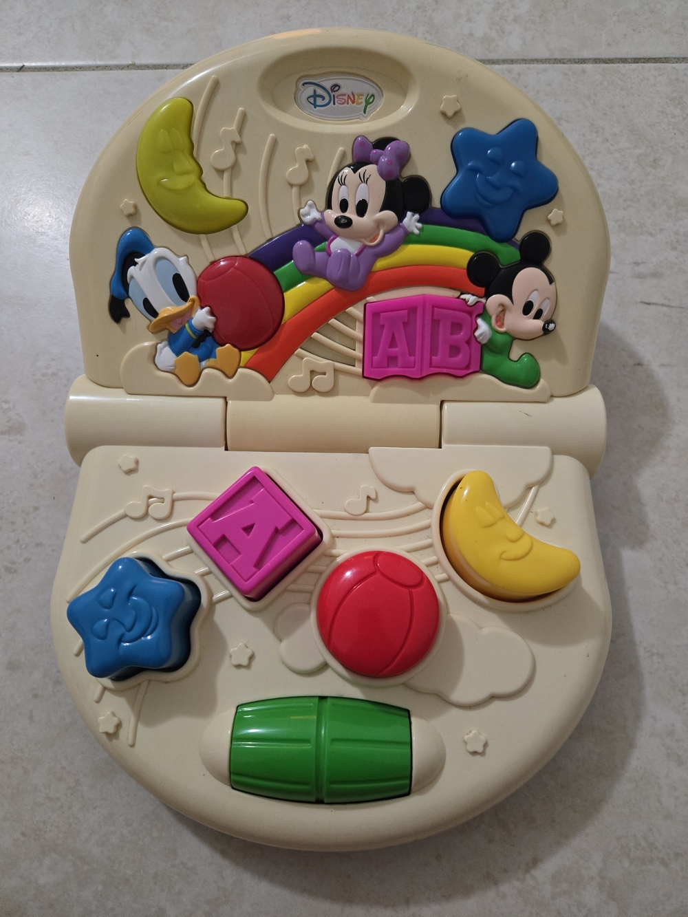 Disney Baby Interactive Musical Toy - Cream with Multicolor Buttons
